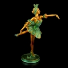 Сувенир полистоун "Балерина в зелёной пачке" 24,5х15х21 см - Фото 3