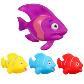Набор игрушек для ванны «Морские рыбки», 4 шт, виды МИКС, Крошка Я
