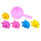 Резиновые игрушки для ванны Крошка Я «Поймай дельфина», 8 см, сачок, с пищалкой, в наборе 6 шт. - Фото 12