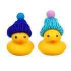 Резиновые игрушки для ванны Крошка Я «Уточки в шапке», 4 см, с пищалкой, в наборе 2 шт. - Фото 12