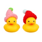 Резиновые игрушки для ванны Крошка Я «Уточки в шапке», 4 см, с пищалкой, в наборе 2 шт. - Фото 5