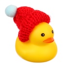 Резиновые игрушки для ванны Крошка Я «Уточки в шапке», 4 см, с пищалкой, в наборе 2 шт. - Фото 7