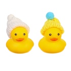 Резиновые игрушки для ванны Крошка Я «Уточки в шапке», 4 см, с пищалкой, в наборе 2 шт. - Фото 8