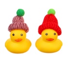 Резиновые игрушки для ванны Крошка Я «Уточки в шапке», 4 см, с пищалкой, в наборе 2 шт. - Фото 9