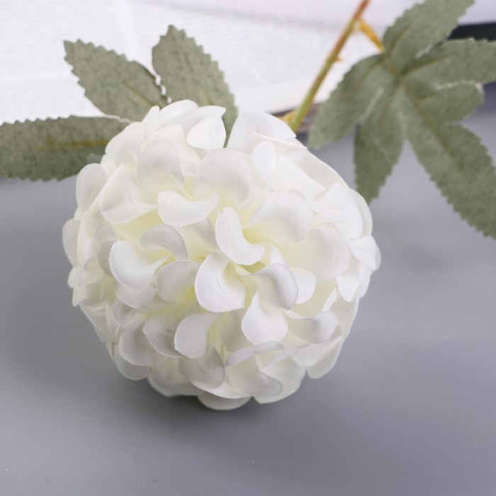 Цветы искусственные "Гортензия галант" d-7 см 43 см, белый