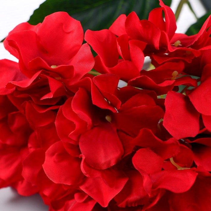 Цветы искусственные "Гортензия экстра" d-16 см 55 см, красный