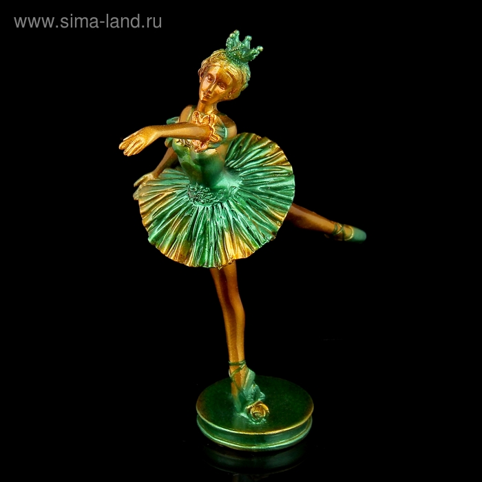 Сувенир полистоун "Балерина в зелёной пачке" 17,5х8,5х15 см - Фото 1