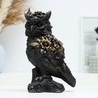 Копилка для денег «Филин», чёрный в золоте, 21 см - фото 45476480