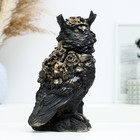 Копилка для денег «Филин», чёрный в золоте, 21 см - фото 45476481