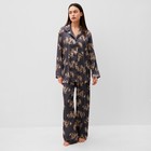 Пижама женская (рубашка и брюки) KAFTAN "Дракон", размер 40-42, графитовый - Фото 3