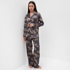 Пижама женская (рубашка и брюки) KAFTAN "Дракон", размер 44-46, графитовый - фото 320995169