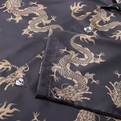 Пижама женская (рубашка, брюки) KAFTAN «Дракон», размер 44-46, графитовая