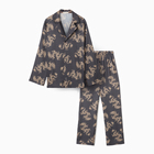 Пижама женская (рубашка и брюки) KAFTAN "Дракон", размер 44-46, графитовый - Фото 9