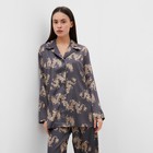 Пижама женская (рубашка и брюки) KAFTAN "Дракон", размер 48-50, графитовый - Фото 4