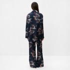 Пижама женская (рубашка и брюки) KAFTAN "Дракон", размер 52-54, синий - Фото 5