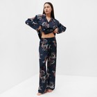 Пижама женская (рубашка и брюки) KAFTAN "Дракон", размер 52-54, синий - Фото 6