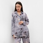 Пижама женская (рубашка и брюки) KAFTAN "Дракон", размер 48-50, серый 9928418 - фото 13889253