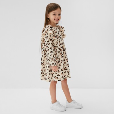 Платье детское KAFTAN Leo love, размер 34 (122-128 см)