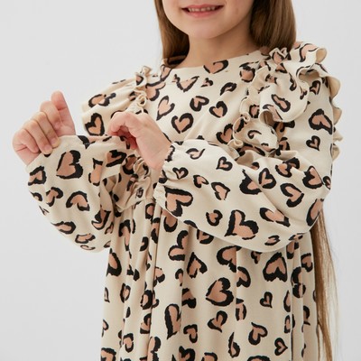 Платье детское KAFTAN Leo love, размер 34 (122-128 см)