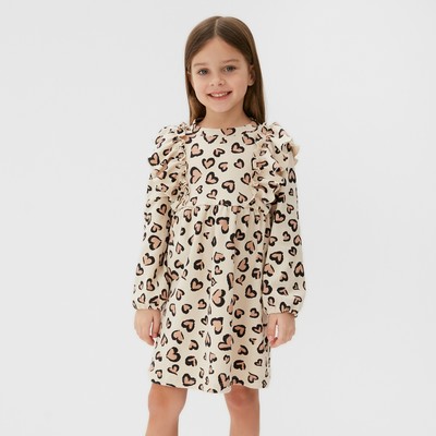 Платье детское KAFTAN Leo love, размер 36 (134-140 см)