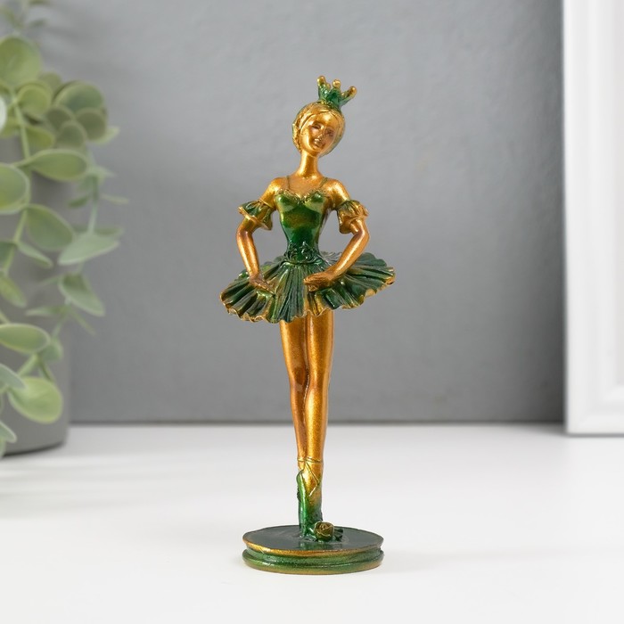 Сувенир полистоун "Балерина в зелёной пачке" 13,2х5,3х5,2 см - Фото 1