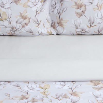Постельное бельё дуэт «Этель» Beige flowers, мако-сатин
