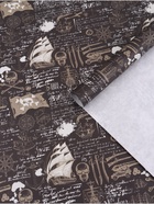 Бумага упаковочная, крафт «Морской бой», 70×100 см, 1 лист - Фото 2