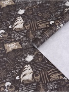 Бумага упаковочная, крафт «Морской бой», 70×100 см, 1 лист - Фото 2