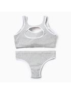 Комплект нижнего белья женский (топ, трусы) Collorista, серый, размер 46-48 - Фото 12