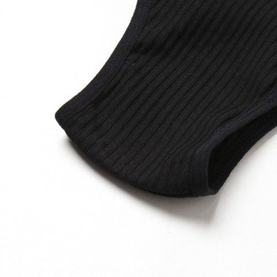 Комплект нижнего белья женский (топ, трусы) Collorista, чёрный, размер 42-44