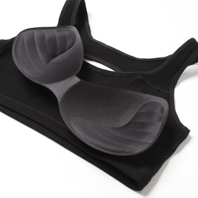 Комплект нижнего белья женский (топ, трусы) Collorista, чёрный, размер 42-44