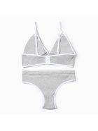 Комплект нижнего белья женский (топ, трусы) Collorista, серый, размер 46-48 - Фото 14