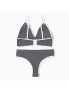 Комплект нижнего белья женский (топ, трусы) Collorista, тёмно-серый, размер 44-46 - Фото 15