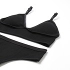 Комплект женский (топ, трусы) цвет черный, размер 42-44 - Фото 2
