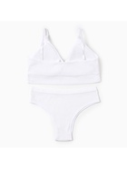 Комплект нижнего белья женский (топ, трусы) Collorista, белый, размер 42-44 - Фото 13