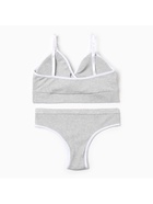 Комплект нижнего белья женский (топ, трусы) Collorista, серый, размер 46-48 - Фото 11