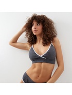 Комплект нижнего белья женский (топ, трусы) Collorista, тёмно-серый, размер 42-44 - Фото 3