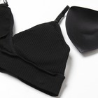 Комплект женский (топ, трусы) цвет черный, размер 44-46 - Фото 8
