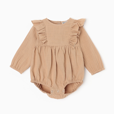 Боди - платье для девочки MINAKU, размер 68-74, бежевое
