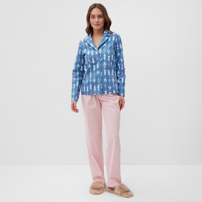 Пижама женская (рубашка, брюки) KAFTAN «Стрелы», размер 44-46