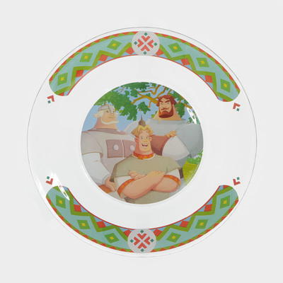 Тарелка стеклянная «Три Богатыря», d=19.5 см