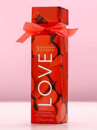 Бомбочки для ванны Love, 3×40 г, Чистое счастье