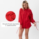 Комплект женский (блузка, шорты) MINAKU: Casual Collection цвет красный, р-р 42 - Фото 15