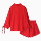 Комплект женский (блузка, шорты) MINAKU: Casual Collection цвет красный, р-р 44 - Фото 11