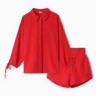 Комплект женский (блузка, шорты) MINAKU: Casual Collection цвет красный, р-р 44 - Фото 6