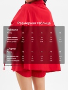 Костюм женский: блузка, шорты, MINAKU: Casual Collection, красный, размер 46 - Фото 2