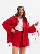 Костюм женский: блузка, шорты, MINAKU: Casual Collection, красный, размер 48 - Фото 3