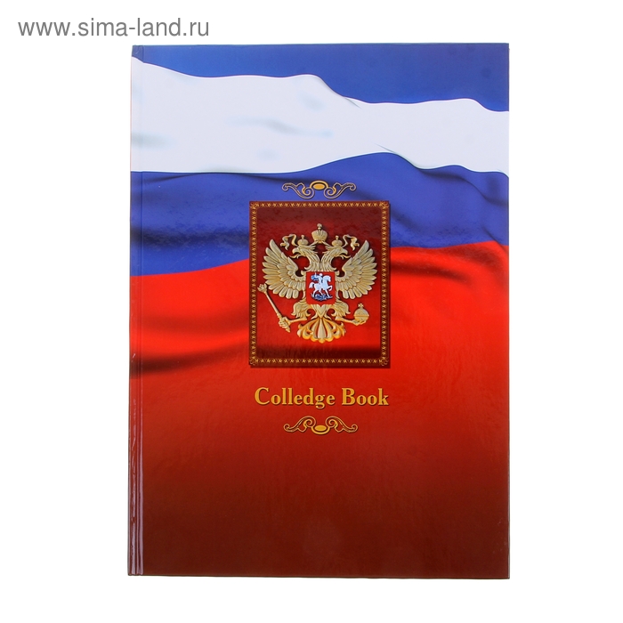 Колледж-тетрадь А4, 80 листов в клетку "Символы России", твёрдая обложка, выборочный лак - Фото 1