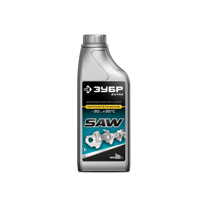 Масло ЗУБР 70621-1, полусинтетическое, цепное, для бензо и электропил, 1 л - Фото 1