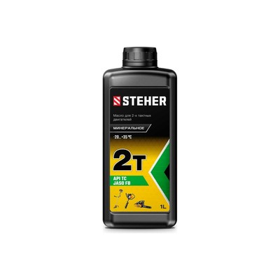 Масло STEHER 76001-1, 2T-M, минеральное, для 2-тактных двигателей, 1 л